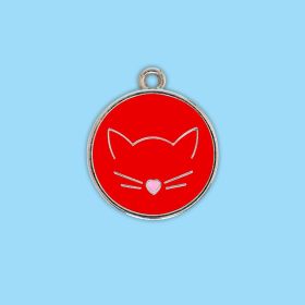 Pet Collar Cat Cute Cat Pattern Pendant Collar For Dogs Kitten Cats (Color: Red, size: one-size)