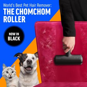 Pet Hair Remover With Reusable Sticky Applicator - Black Cat And Dog Hair Remover For Furniture, Sofas, Carpets, Clothing And Bedding - Portable (Color: Black)